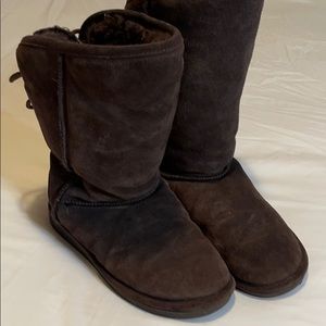 Bearpaw Boot Chocolate Brown Suede Lace Up Boot